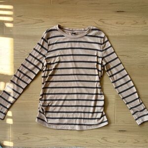SHEIN Tan and Black Striped Blouse